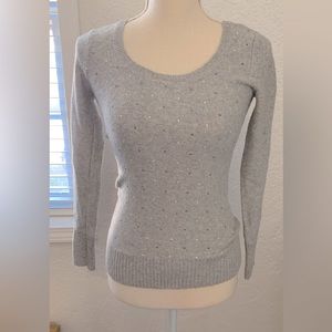 Grey jeweled sweater